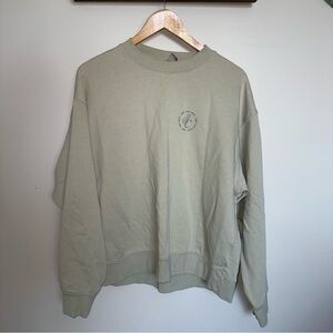 H&M Men's Sage Green Crewneck Sweatshirt